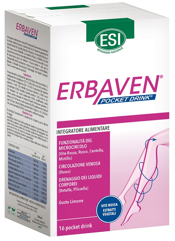 ESI ERBAVEN 16 POCKET DRINK X 20 ML GUSTO LIMONE - farmacia187.it