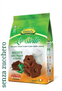 FARABELLA BISCOTTI LE STELLE ALLO YOGURT E CACAO SENZA ZUCCHERO 300 G - farmacia187.it