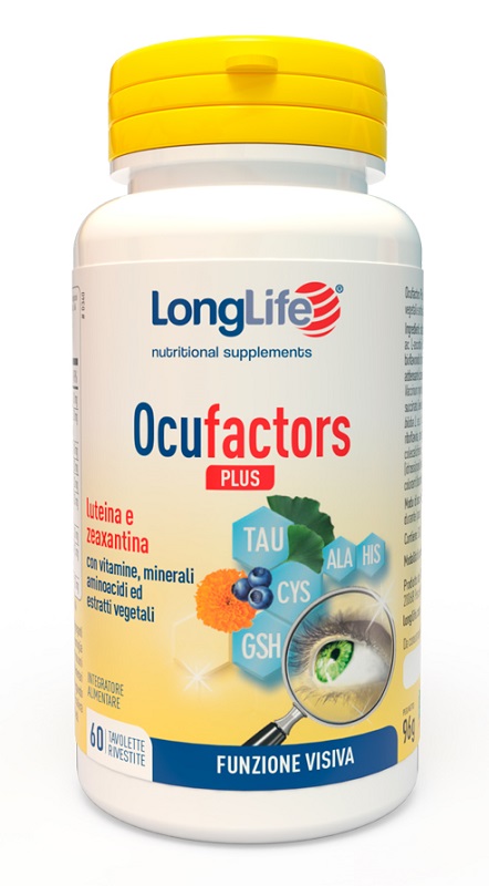 LONGLIFE OCUFACTORS PLUS 60 TAVOLETTE RIVESTITE - farmacia187.it