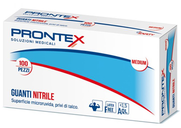 PRONTEX GUANTO IN NITRILE SENZA POLVERE GRANDE 8/9 100 PEZZI - farmacia187.it