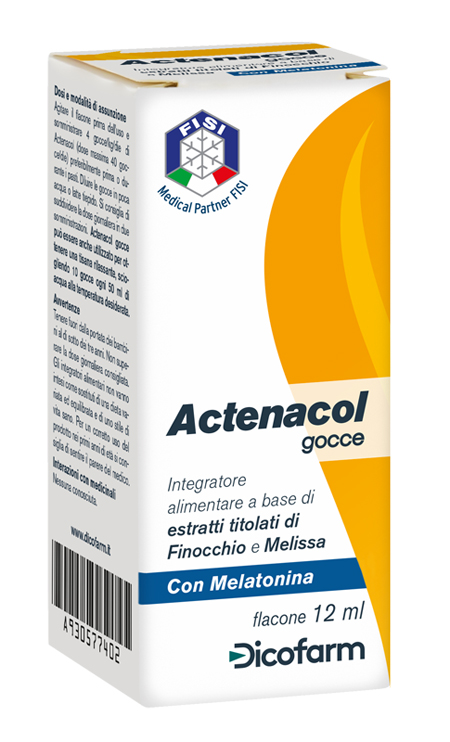 ACTENACOL GOCCE 12 ML CON MELATONINA - farmacia187.it
