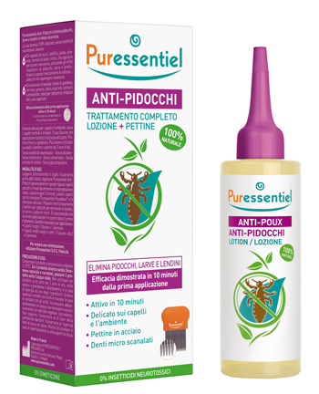 LOZIONE ANTIPIDOCCHI 100 ML + PETTINE PURESSENTIEL - farmacia187.it