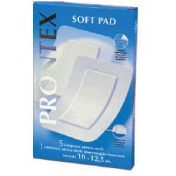 GARZA COMPRESSA PRONTEX SOFT PAD 10X12,5 6 PEZZI (5 TNT + 1 IMPERMEABILE AQUA PAD) - farmacia187.it