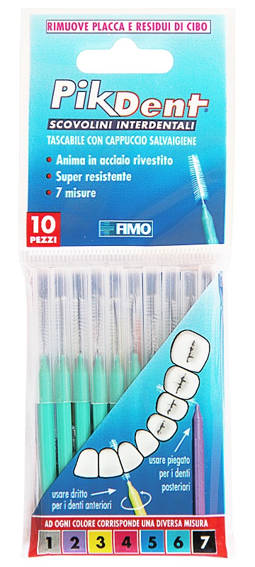 PIKDENT STUZZICOLINO 6 VERDE 10 PEZZI - farmacia187.it
