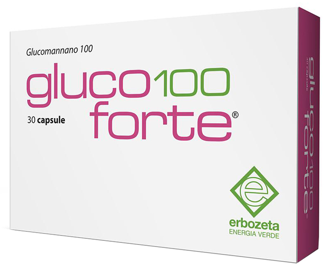 GLUCO 100 FORTE GLUCOMANNANO 100 30 CAPSULE DA 900 MG - farmacia187.it