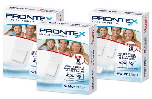 CEROTTO PRONTEX WATER STRIPS ASSORTITO 20 PEZZI - farmacia187.it