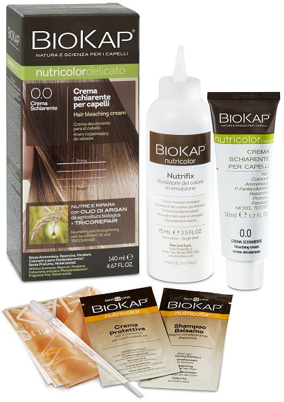 BIOKAP NUTRICOLOR 0,0 NEW CREMA SCHIARENTE TINTA TUBO + FLACONE - farmacia187.it