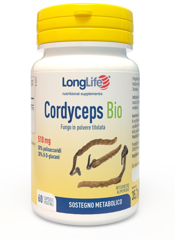 LONGLIFE CORDYCEPS BIO 60 CAPSULE VEGETALI - farmacia187.it