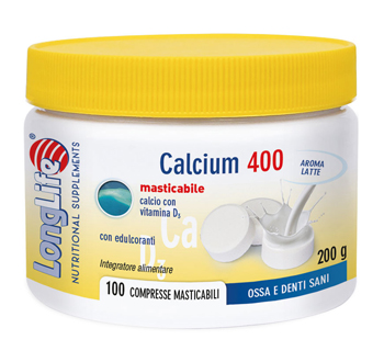 LONGLIFE CALCIUM LATTE 100 COMPRESSE 400 MG - farmacia187.it