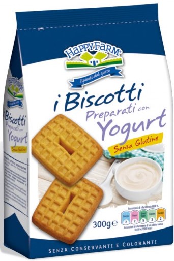 HAPPY FARM BISCOTTI YOGURT SENZA ZUCCHERO 300 G - farmacia187.it