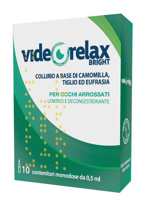 COLLIRIO LENITIVO DECONGESTIONANTE VIDEORELAX BRIGHT MONODOSE 0,5 ML 10 PEZZI - farmacia187.it