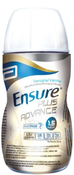 ENSURE PLUS ADVANCE VANIGLIA 4 BOTTIGLIE DA 220 ML - farmacia187.it