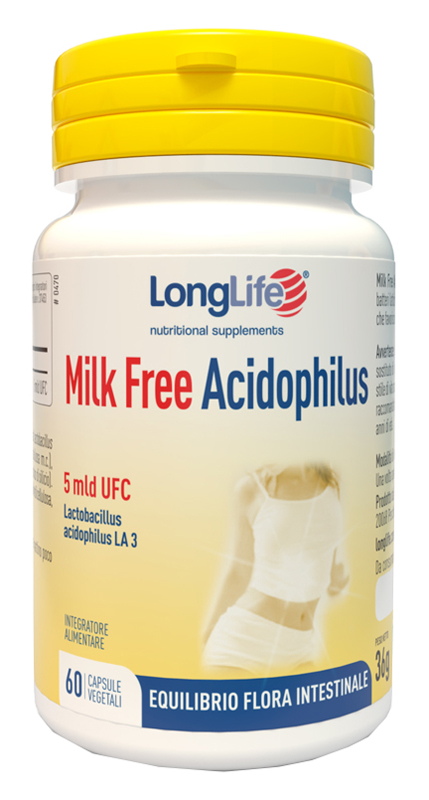 LONGLIFE MILK FREE ACIDOPHILUS 60 CAPSULE VEGETALI - farmacia187.it