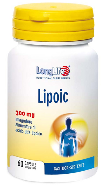 LONGLIFE LIPOIC 300 MG 60 CAPSULE VEGETALI DA 500 MG - farmacia187.it