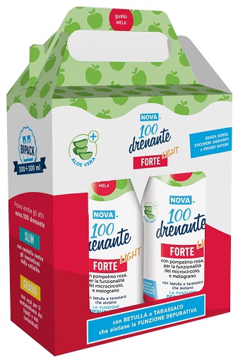 NOVA100 DRENANTE FORTE LIGHT CON ALOE 300+300 ML - farmacia187.it