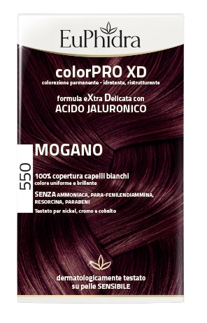 EUPHIDRA COLORPRO XD 550 MOGANO GEL COLORANTE CAPELLI IN FLACONE + ATTIVANTE + BALSAMO + GUANTI - farmacia187.it