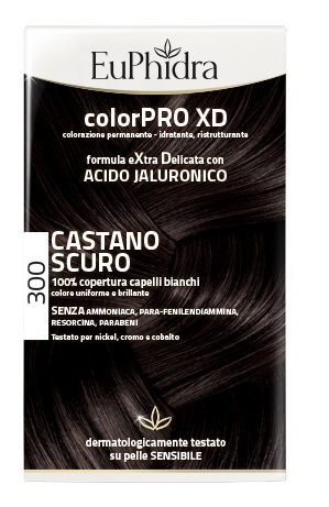 EUPHIDRA COLORPRO XD 300 CASTANO SCURO GEL COLORANTE CAPELLI IN FLACONE + ATTIVANTE + BALSAMO + GUANTI - farmacia187.it