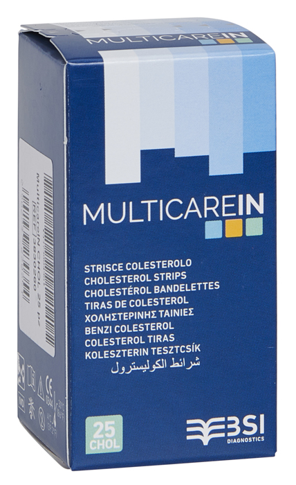 STRISCE MISURAZIONE GLICEMIA MULTICARE IN GLUCOSIO ELETTRODO 50 PEZZI - farmacia187.it
