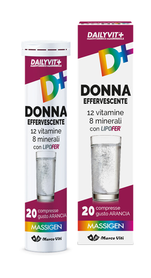 MASSIGEN DONNA MULTIVITAMINICO E MULTIMINERALE EFFERVESCENTE 20 COMPRESSE - farmacia187.it