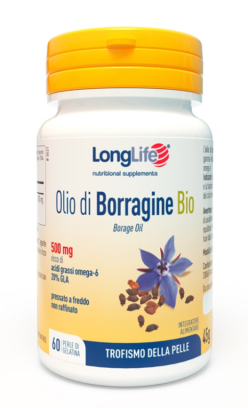 LONGLIFE OLIO BORRAGINE BIO 60 PERLE IN GELATINA - farmacia187.it
