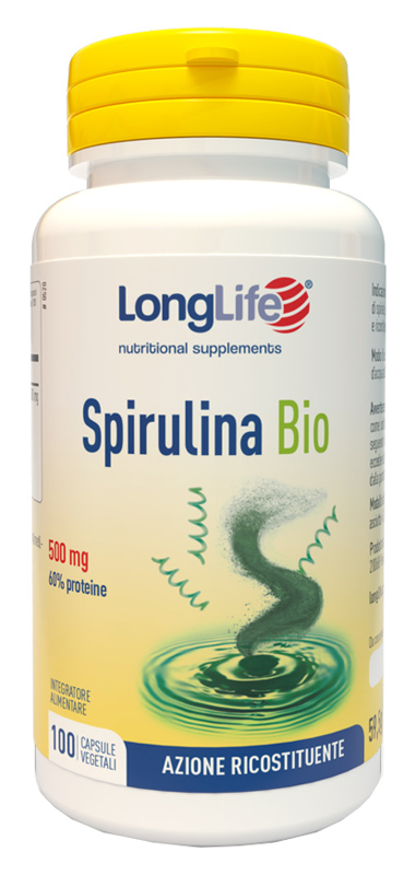 LONGLIFE SPIRULINA BIO 500 MG 100 CAPSULE VEGETALI - farmacia187.it