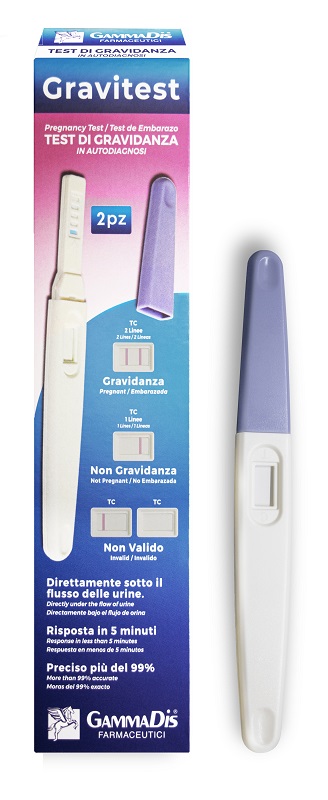 TEST GRAVIDANZA GRAVITEST 2 PEZZI GAMMADIS - farmacia187.it