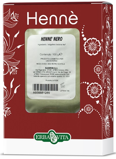 HENNE COLORANTE CAPELLI NERO 100 G - farmacia187.it