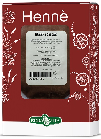 HENNE COLORANTE CAPELLI CASTANO 100 G - farmacia187.it