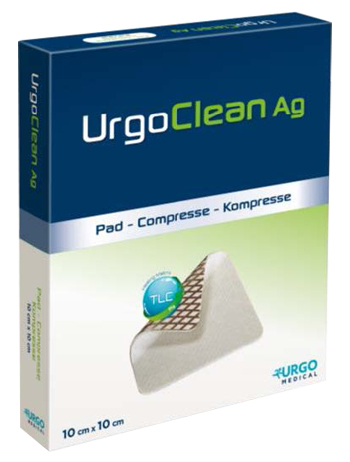 MEDICAZIONE TNT ASSORBENTE GELIFICANTE URGOCLEAN AG/SILVER 10X10CM 5 PEZZI - farmacia187.it