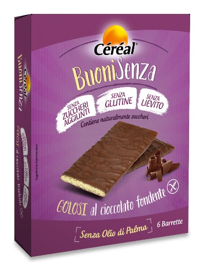 CEREAL BUONI SENZA GOLOSI CIOCCOLATO FONDENTE 6 X 17 G - farmacia187.it