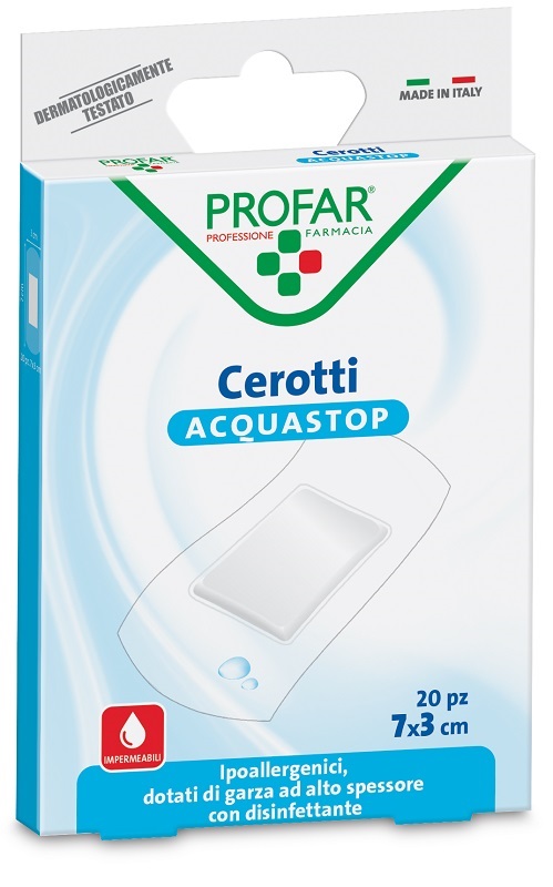 CEROTTO ACQUASTOP GRANDI 7X3 CM PROFAR 20 PEZZI - farmacia187.it
