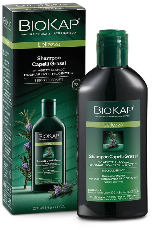 BIOKAP BELLEZZA SHAMPOO CAPELLI GRASSI CON TRICOBIOTIC 200 ML - farmacia187.it