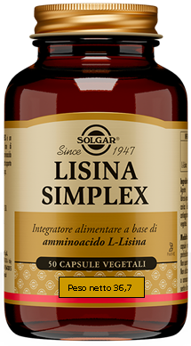 LISINA SIMPLEX 50 CAPSULE VEGETALI - farmacia187.it