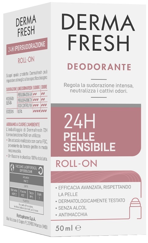DERMAFRESH 24H PELLE SENSIBILE ROLL ON 50 ML - farmacia187.it