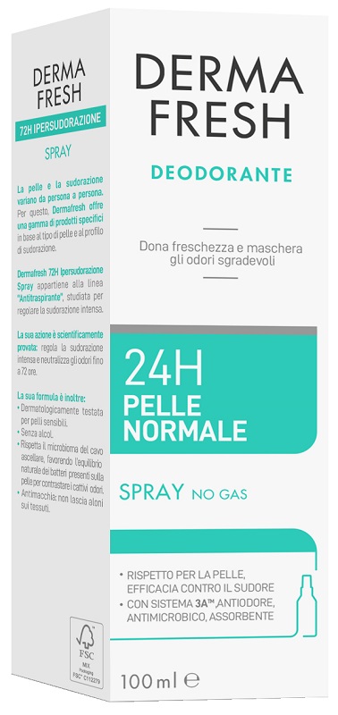 DERMAFRESH 24H PELLE NORMALE SPRAY 100 ML - farmacia187.it