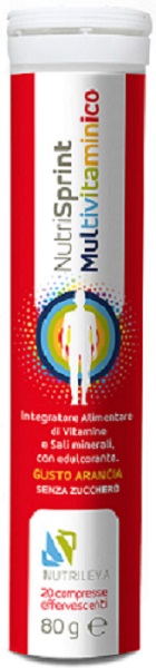 NUTRISPRINT MULTIVITAMINICO 20 COMPRESSE EFFERVESCENTI 80 G SENZA ZUCCHERO - farmacia187.it