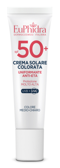 EUPHIDRA KALEIDO CREMA COLORATA MEDIO-CHIARO VISO SPF50+ 30 ML - farmacia187.it