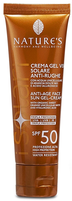 NATURE'S I SOLARI CREMA GEL VISO ANTIRUGHE SPF50 50 ML - farmacia187.it