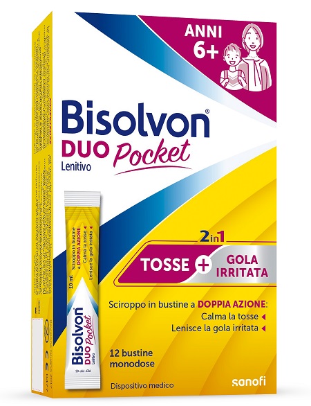 BISOLVON DUO POCKET LENITIVO NEW 12 BUSTINE - farmacia187.it