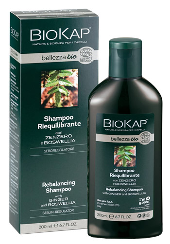 BIOKAP BELLEZZA BIO SHAMPOO RIEQUILIBRANTE COSMOS ECOCERT 200 ML BIOSLINE - farmacia187.it