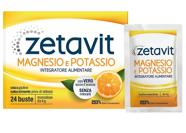 ZETAVIT MAGNESIO POTASSIO SENZA ZUCCHERO 24 BUSTINE DA 6 G - farmacia187.it