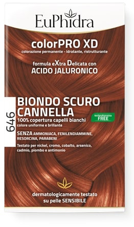 EUPHIDRA COLORPRO GEL COLORANTE CAPELLI XD 646 CANNELLA 50 ML IN FLACONE + ATTIVANTE + BALSAMO + GUANTI - farmacia187.it