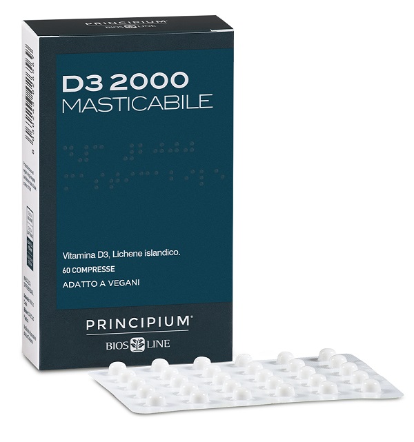 PRINCIPIUM D3 2000 MASTICABILE 60 COMPRESSE - farmacia187.it