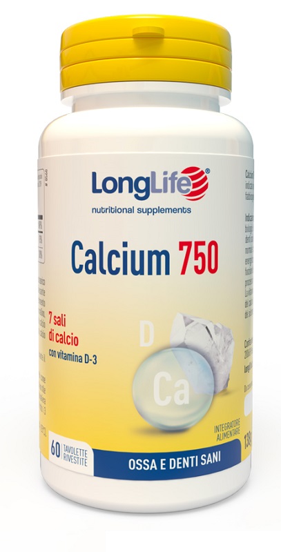 LONGLIFE CALCIUM 750 60 TAVOLETTE RIVESTITE SENZA GLUTINE - farmacia187.it
