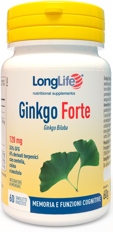 LONGLIFE GINKGO FORTE 60 TAVOLETTE RIVESTITE - farmacia187.it