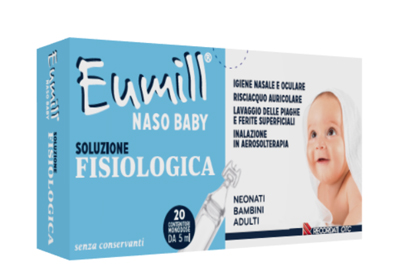 EUMILL NASO BABY SOLUZIONE FISIOLOGICA 20 CONTENITORI MONODOSE 5 ML - farmacia187.it