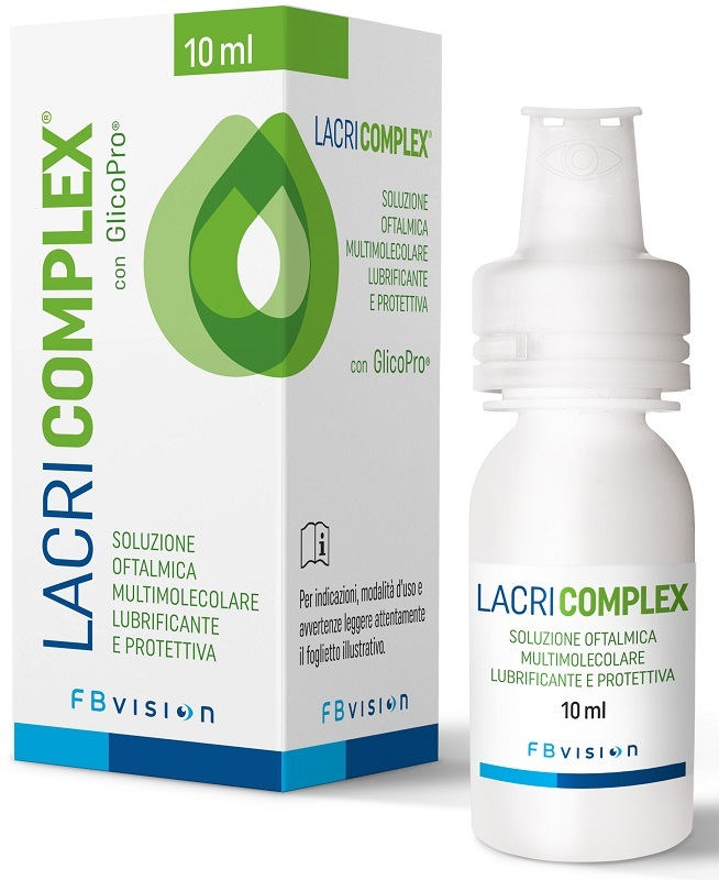 LACRICOMPLEX SOLUZIONE OFTALMICA MULTIMOLECOLARE LUBRIFICANTE PROTETTIVA CON GLICOPRO 10 ML - farmacia187.it