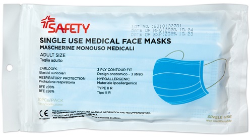 MASCHERINA CHIRURGICA 10 PEZZI - farmacia187.it