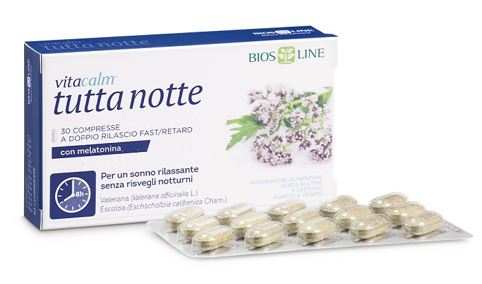 VITACALM TUTTA NOTTE CON MELATONINA 30 COMPRESSE - farmacia187.it