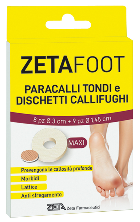 ZETAFOOT PARACALLO TONDO 8 PEZZI + DISCHETTO CALLIFUGO 9 PEZZI - farmacia187.it